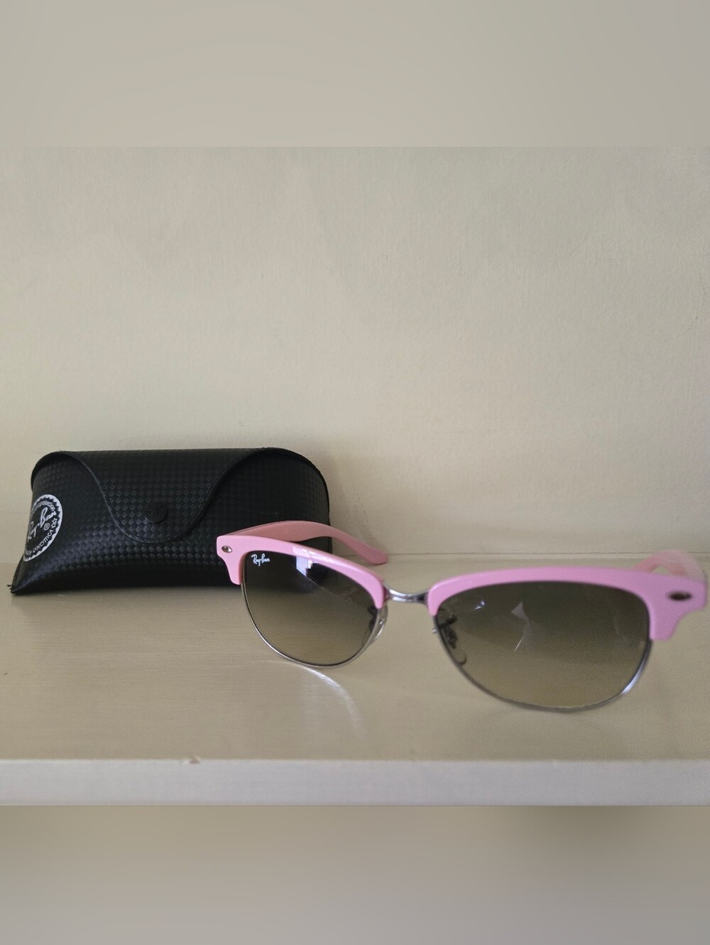 Ray-Ban RB4132 759/32 Light Pink Cathy Clubmaster Sunglasses